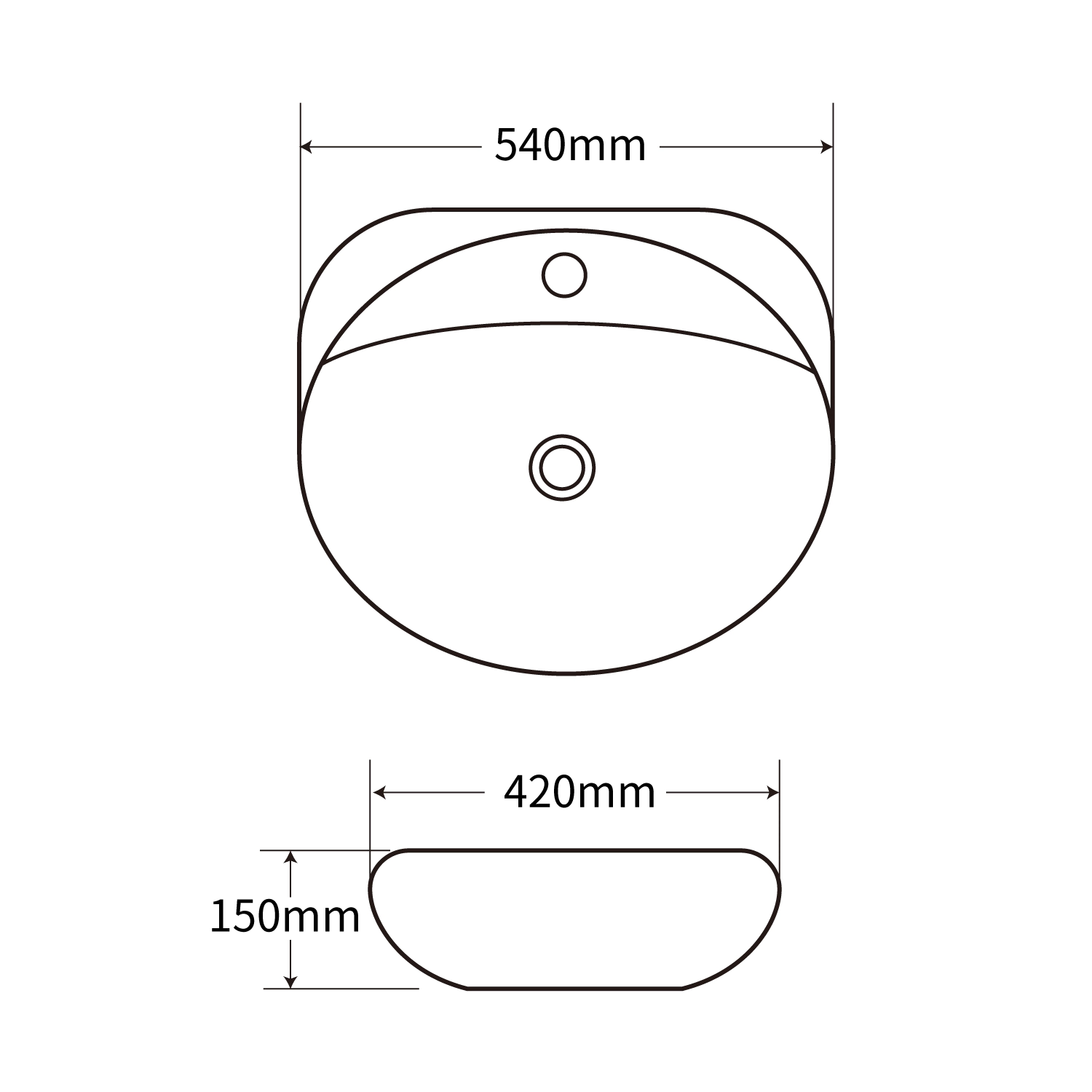 dimension figure of mc-0703,made by meilong ceramis